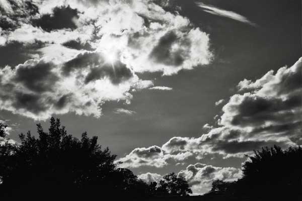 Clouds on W. 15th Street Pentax K1000 BW Film